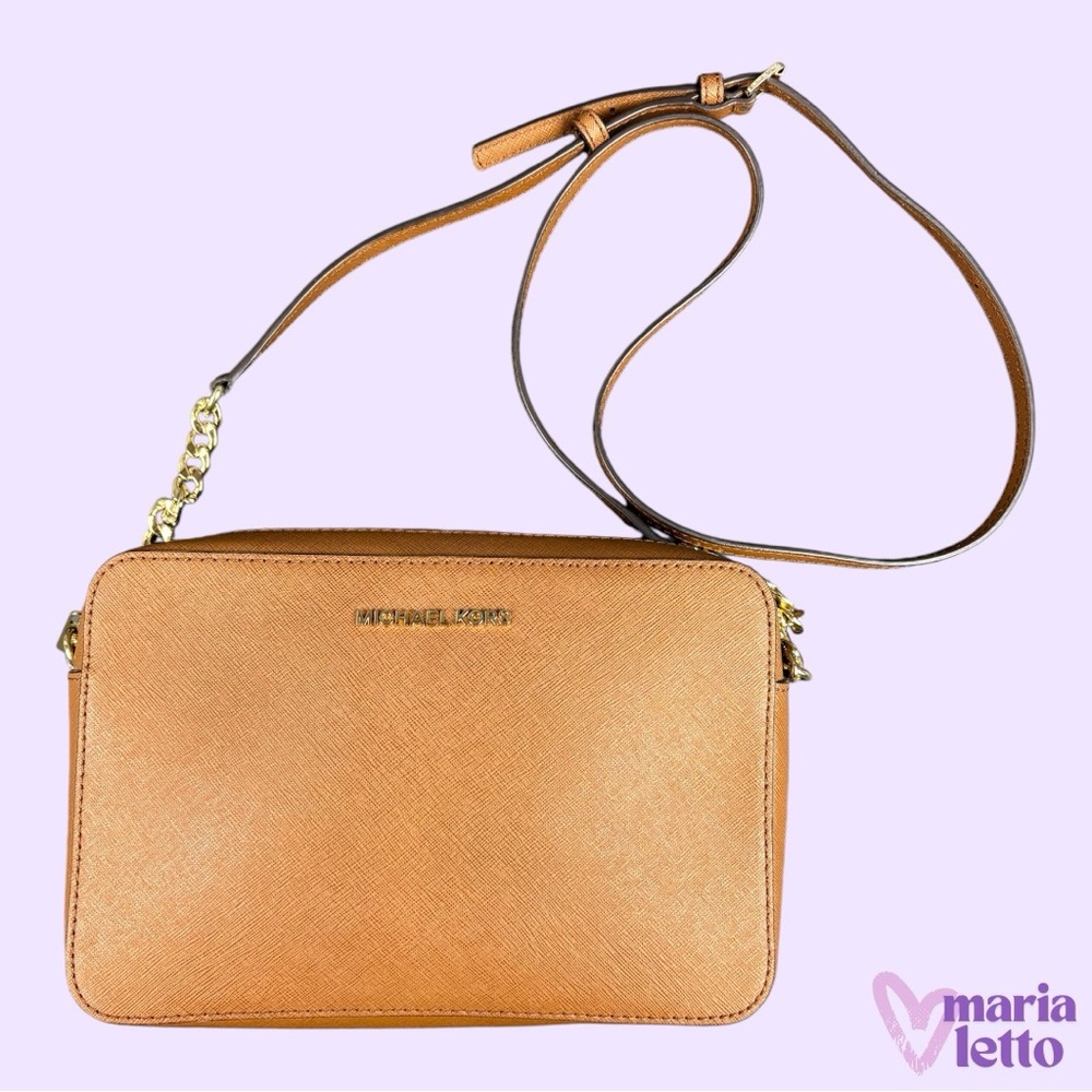 Michael Kors Jet Set Saffiano Leather Crossbody Bag 🤎
